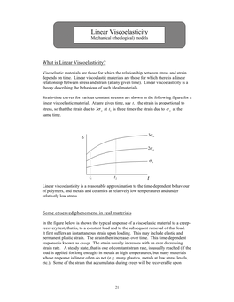 Linear Viscoelasticity Ε