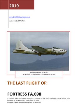 2019 the Last Flight Of: Fortress Fa.698