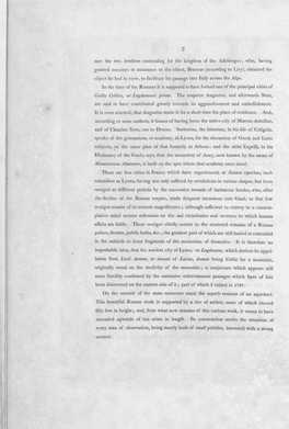 Met the Two Brothers Contending for the Kingdom of the Allobroges ; Who, Having Granted Succours Or Assistance to the Eldest, Br