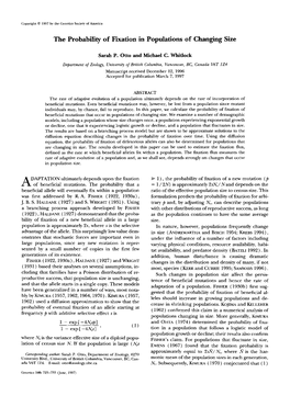 The Probability of Fixation in Populations of Changing Size