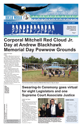 Corporal Mitchell Red Cloud Jr. Day at Andrew Blackhawk Memorial Day Powwow Grounds