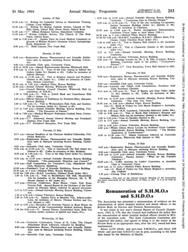 Remuneration of S.H.M.O.S 2.30 to 4.30 P.M.-Colour Television, Roscoe Building