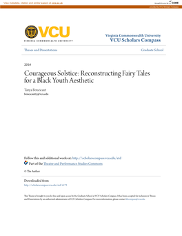 Reconstructing Fairy Tales for a Black Youth Aesthetic Tanya Boucicaut Boucicautty@Vcu.Edu