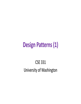 Design Patterns (1)