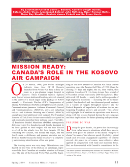 Mission Ready: Canada's Role in the Kosovo Air Campaign