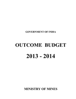 Outcome Budget 2013-2014