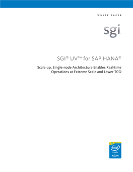 SGI UV for SAP HANA 1