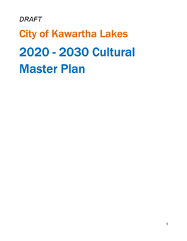 2030 Cultural Arts Master Plan