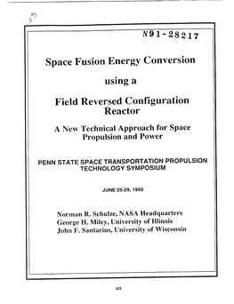 Space Fusion Energy Conversion Using a Field Reversed