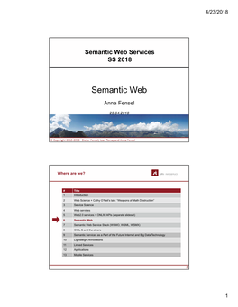 Semantic Web Services SS 2018