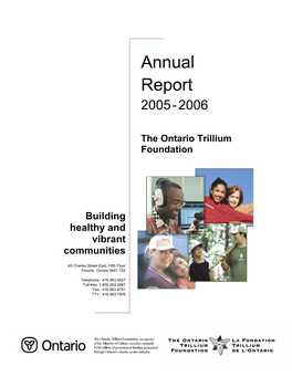Annual Report for the Fiscal Year 2005-2006