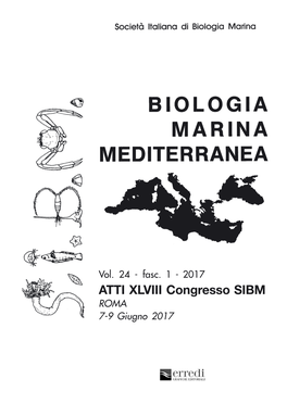 ATTI XLVIII Congresso SIBM ROMA 7-9 Giugno 2017 Biologia Marina Mediterranea (Biol
