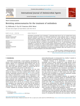 Revisiting Aminocoumarins for the Treatment of Melioidosis