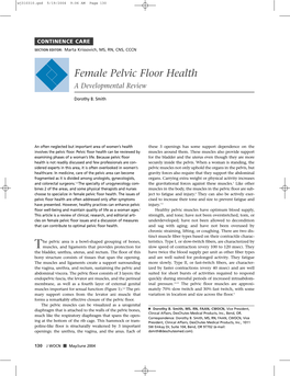 Female Pelvic Floor Health a Developmental Review
