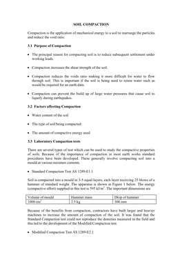 Fundamentals of Soil Compaction