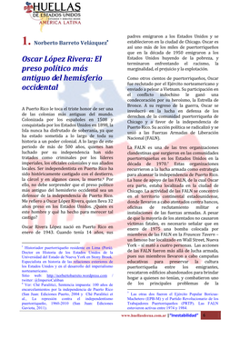 Oscar López Rivera: El Estados Unidos Huyendo De La Pobreza, Y Terminaron Enfrentando El Racismo, La Preso Político Más Marginalidad, El Prejuicio Y La Explotación