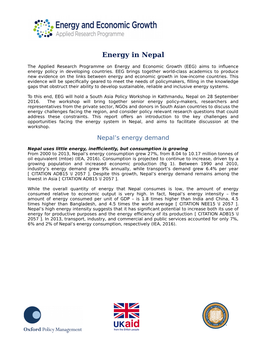 Energy in Nepal