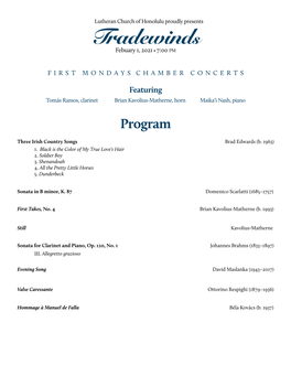 Concert Program