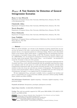 DGEN: a Test Statistic for Detection of General Introgression Scenarios