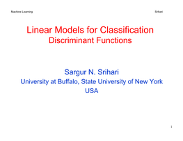 Discriminant Functions