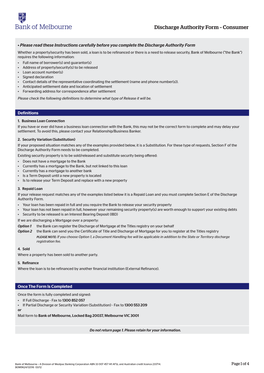 Discharge Authority Form – Consumer