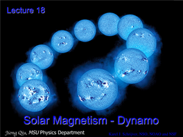 Solar Magnetism - Dynamo