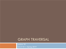 Graph Traversal