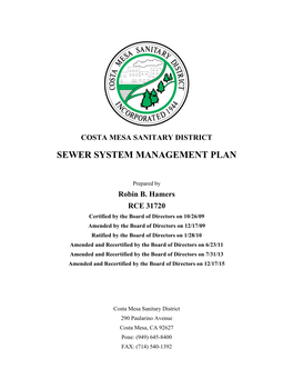 Sewer System Management Plan