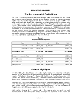 Section 4 - 1 Fiscal Year 2022 Proposed Budget