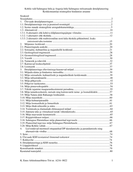 Kohila Vald Salutaguse Küla Ja Angerja Küla Salutaguse Mõisamaade Detailplaneering Keskkonnamõju Strateegilise Hindamise Aruanne Sisukord Sissejuhatus
