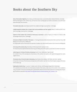 Books About the Southern Sky