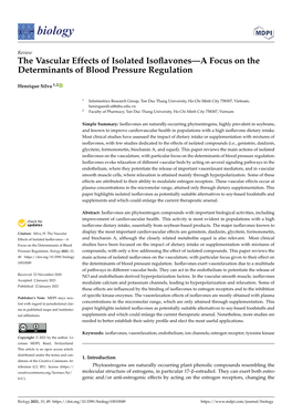 The Vascular Effects of Isolated Isoflavones—A Focus on The