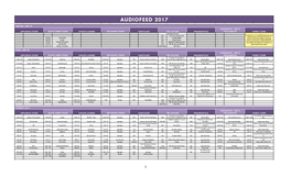 2017 Audiofeed Schedule.Numbers