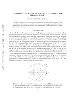 Arxiv:2101.05413V1 [Math.GT] 14 Jan 2021