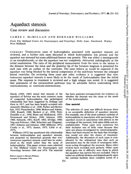 Aqueduct Stenosis Case Review and Discussion