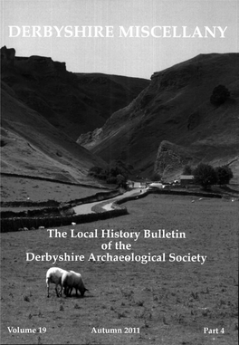 The Local History Bulletin of the Derbyshire Archaeelogical Society