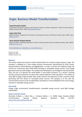 Engie: Business Model Transformation