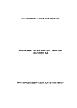 Raccordement De L'autoroute 55 À La Route 157 À Shawinigan-Sud