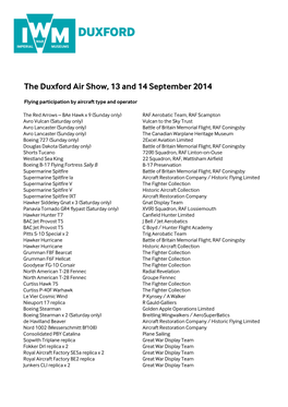 The Duxford Air Show, 13 and 14 September 2014