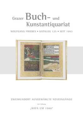 Und Kunstantiquariat WOLFGANG FRIEBES • KATALOG 125 • SEIT