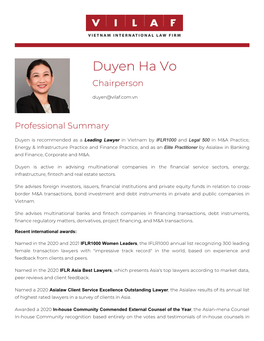 Duyen Ha Vo Chairperson