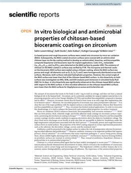 In Vitro Biological and Antimicrobial Properties of Chitosan-Based