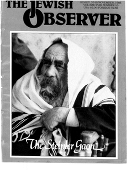 The Steipler Gaon Rabbi Yaakov Yisroel