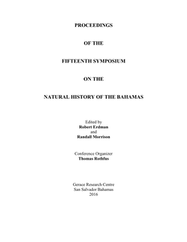 Proceedings of the Fifteenth Symposium on the Natural