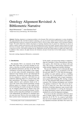 Ontology Alignment Revisited