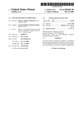 (12) United States Patent (10) Patent No.: US 6,258,995 B1 Gilding Et Al