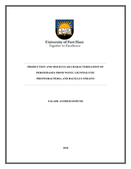 Production and Molecular Characterization of Peroxidases