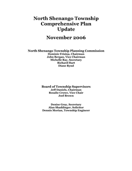 North Shenango Township Comprehensive Plan Update