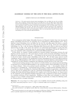 Algebraic Models of the Line in the Real Affine Plane