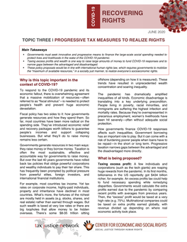 Progressive Tax Measures to Realize Rights